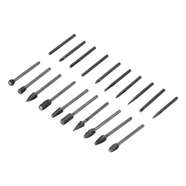 Imagem de Conjuntos rotativos Tungstens, confiável de 3 mm de diâmetro de haste Seguro 20 unidades de carboneto de tungstênio Conjunto de rebarba rotativa de carboneto de tungstênio Haste chanfrada