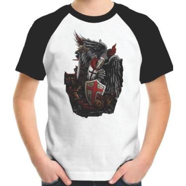 Imagem de Camiseta Infantil Cavaleiro Templario Em Batalha - Casa Mágica