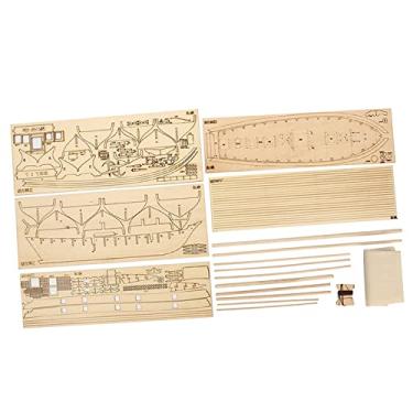 Imagem de Tingpai Kits de modelo de montagem de navio diy modelo em escala de barco à vela de madei deco ção brinquedos presentes pa crianças adultos