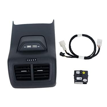 Imagem de JESYMBX Moldura de acabamento traseiro A/C saída de ventilação com USB C tipo C para VW Golf 7 MK7 2013-2017 2019