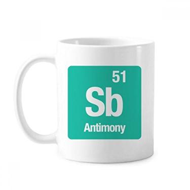 Imagem de Sb Antimony Elemento Químico Caneca Cerâmica Café Porcelana Utensílios de Mesa