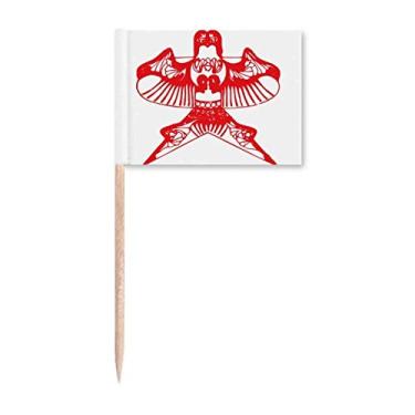 Imagem de Pipa de cultura tradicional chinesa para corte de papel palito, bandeiras marcadoras para decoração de festa