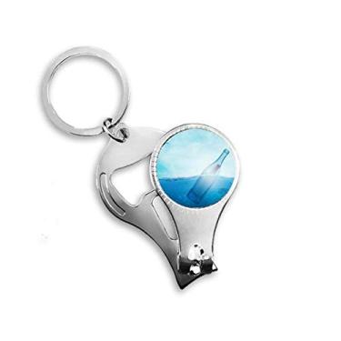 Imagem de Garrafa de vidro oceano ciência natureza alicate anel chaveiro abridor de garrafa cortador