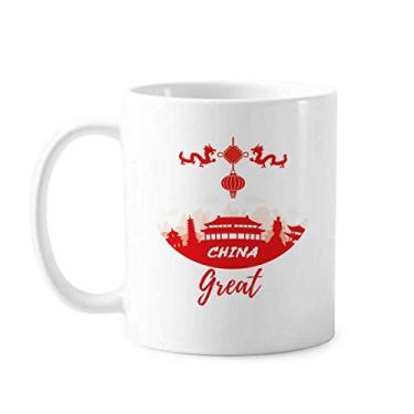 Imagem de Red Outline Caneca China Marco Cerâmica Café Porcelana Utensílios de Mesa