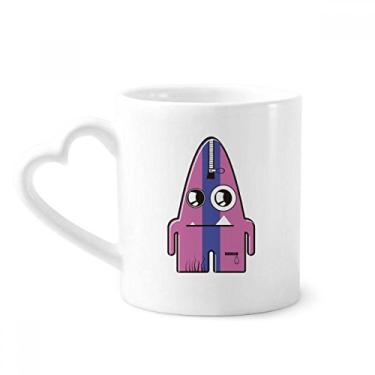 Imagem de Caneca Universe Alien Listrada Purple Monster Caneca Café Cerâmica Copo Coração Vidro
