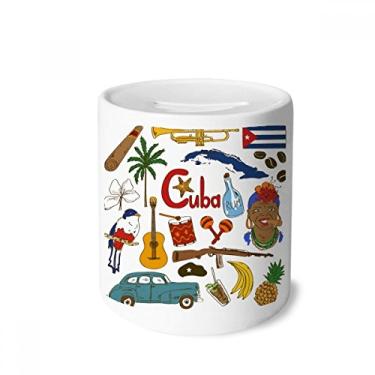 Imagem de DIYthinker Cuba Landscap Animals National Flag Money Box Saving Banks Ceramic Coin Case Kids Adults
