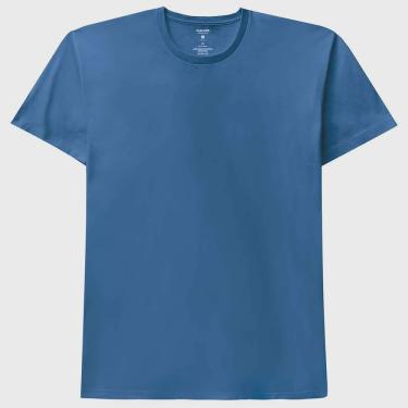 Imagem de Camiseta Masculina Lisa Básica Adulto Malwee Azul