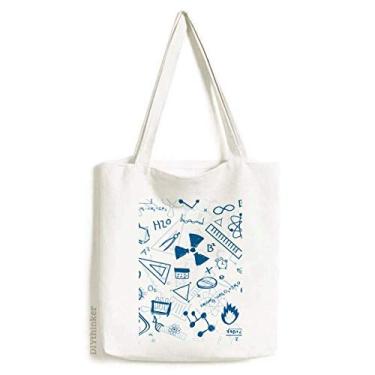 Imagem de Simple Strokes Style Physical Chemistry Symbol Tote Canvas Bag Shopping Satchel Casual Bolsa