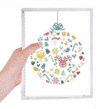 Imagem de Caderno Merry Christmas Circle Cartoon Rettrait Notebook Folhas soltas Diário Recarregável Diário Papelaria