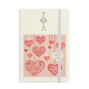 Imagem de Caderno de perguntas Happy Valentine's Day Love You Hearts A5