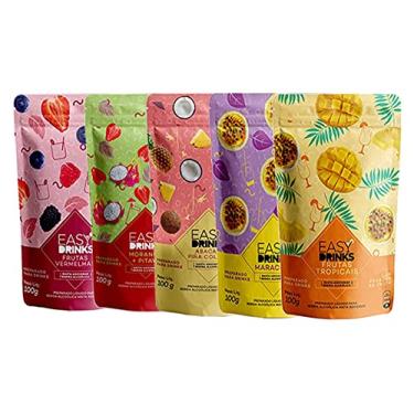 Imagem de Kit 5x Sachês De Frutas Para Bebidas Easy Drinks 100g