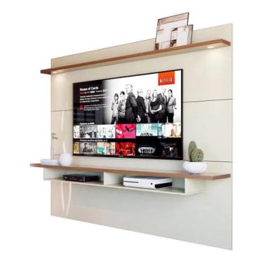 Imagem de Painel para tv zeus off white/freijó - Village Móveis