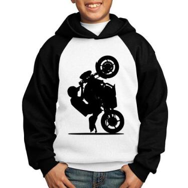 Imagem de Moletom Infantil Moto Grau XJ6 - Foca na Moda, Branco, Preto, 12