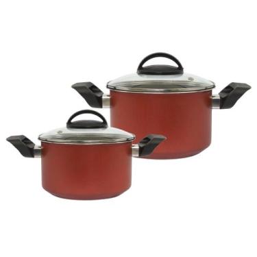 Imagem de Jogo 2 Peças: Caçarolas Antiaderentes com Tampas de Vidro - Panelaço B