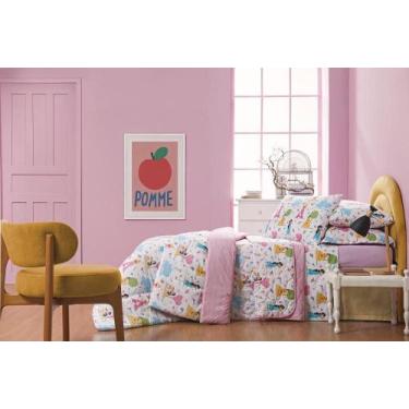 Imagem de Jogo de cama 3pç INFANTIL Princesas dupla face 100% algodão - SAFIRA E