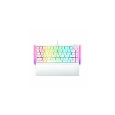 Imagem de Teclado Mecânico Gamer Razer BlackWidow V4, Razer Chroma RGB, Switches Mecânicos Razer, 75%, Anti-ghosting, US, Branco - RZ0305001700