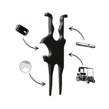 Imagem de JV Top Products Gimme Golf Tool - Multiferramenta de golfe, suporte magnético para charutos, espingarda de cerveja e ferramenta Divot