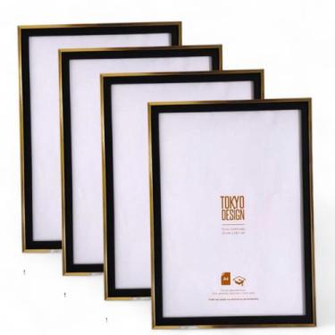 Imagem de Kit 4 Moldura A4 21x30 Acetato Paspatur Certificado Diploma - MultiA, 