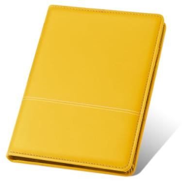 Imagem de Konper Classic Padfolio/Junior Portfolio Folder Case, Business A5 fichário organizador bloco de notas para homens e mulheres, 12 x 20 cm incluído, amarelo