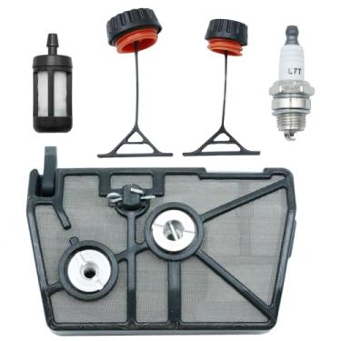 Imagem de Aynaxcol Filtro de ar com tampa de combustível 000 350 0510 0000 350 0520, substituição para Stihl 028, 028 Woodboss, 028AV, 028Super, substitui 11181201611, 11181201615, 111812012015. 610