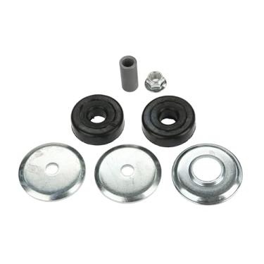 Imagem de URO Kit de montagem de choque, parte superior frontal inclui: (2) amortecedores de borracha (2) arruelas (1) tampa de metal (1) tubo espaçador de metal (1) porca de flange