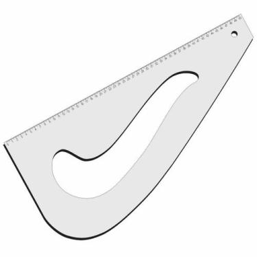 Imagem de Curva Corte Costura Modelagem C11Sn 1031 Regua Acrílic Fenix
