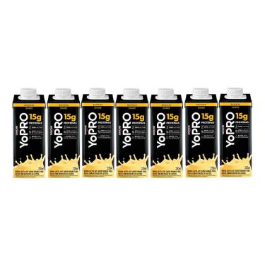 Imagem de Kit 7 YoPRO Bebida Láctea UHT Banana 15g de proteínas 250ml