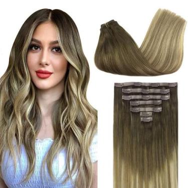 Imagem de Extensões de cabelo Clip in GOO GOO Real Human Hair 18 polegadas 110g