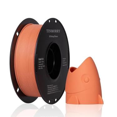 Imagem de TINMORRY Filamento PLA fosco de 1,75 mm, filamento de impressora 3D de superfície fosca, compatível com impressoras 3D Bambu Lab FDM, carretel de 1 kg (1 kg), laranja pomelo fosco