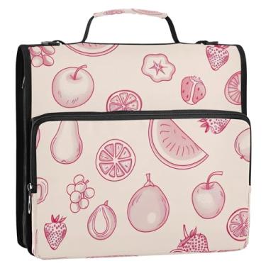 Imagem de Wassud Simple Line Art Pasta de arquivo expansível com 3 anéis com alça de ombro e alça para vários bolsos