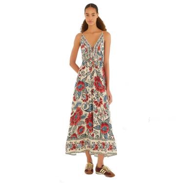 Imagem de Vestido Longo Farm Rio Estampado Francisca Feminino-Feminino