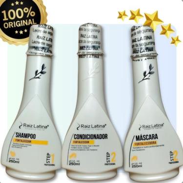 Imagem de Kit Shampoo Condicionador Máscara Fortalecedora Raiz Latina