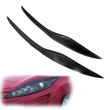 Imagem de Farol de cabeça de carro, sobrancelha, pálpebras, cobertura para sobrancelha, para Ford Fiesta Facelift MK7 2009-2012 2010 2011