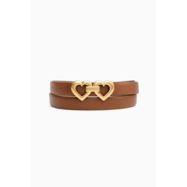 Imagem de Cinto Double Heart D Bell Outelet Fashion Caramelo-Feminino