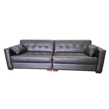 Imagem de Sofá  Gianni Bipartido Tecido Corano Pé Cantoneira Escuro  250cm - 4R 