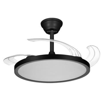 Imagem de Ventilador Retrátil Silencie Air Pro – 4 Pás 6 Velocidades Led 30W Controle Remoto Preto