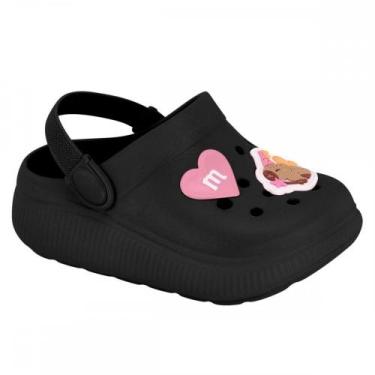 Imagem de Sandalia Molekinha 2749102 Babucha Infantil, Preto, 21/22