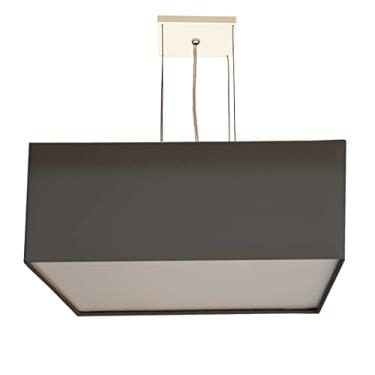 Imagem de Lustre Pendente Quadrado Cúpula em Tecido 40x40x15 Cor:Preto6032