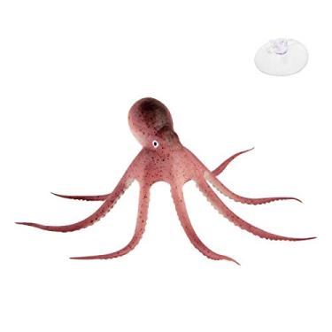 Imagem de Tanque de peixe XMHF decorações de aquário polvo artificial marrom