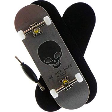 Imagem de P-REP Deck de madeira completo para iniciantes - We Out Here - Fingerboard - Skate - Adolescentes - Unissex