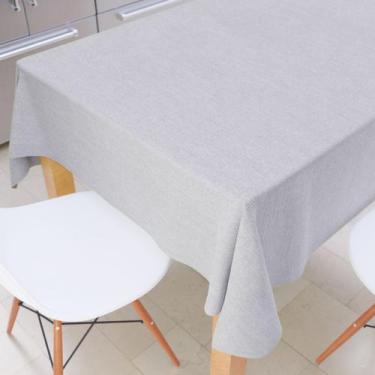 Imagem de Toalha De Mesa Estampada Lisa Cinza 4 Lugares - Menedecor