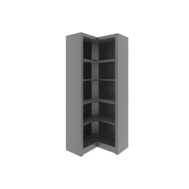 Imagem de Estante de Livros ME4132 de Canto c/ 4 Prateleiras Preto - Tecno Mobili