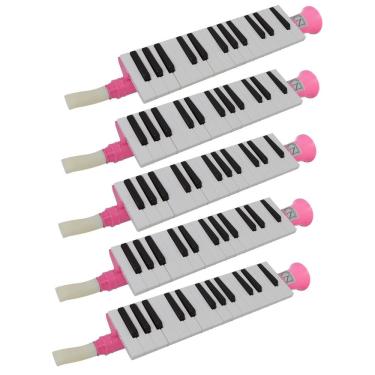 Imagem de Kit 5 Escaletas Melódica 27 Teclas Rosa New York