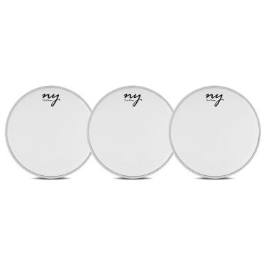 Imagem de Kit 3 Peles Porosas para Bateria 13" Branca New York