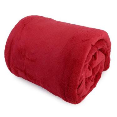 Imagem de Manta Casal Corttex Home Design 180x220cm Vermelha - 700747