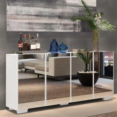 Imagem de Aparador Buffet com Espelho Multimóveis Vegas com 4 Portas FG3560 Bran