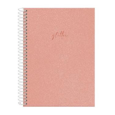 Imagem de Caderno Colegial Feminino Solid Glitter Pêssego 20 Mat