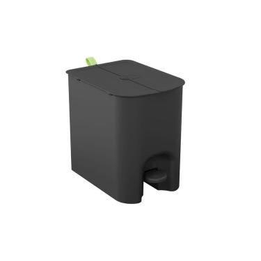 Imagem de Lixeira Borboleta com Pedal Coza 12L Preto e Verde Matcha