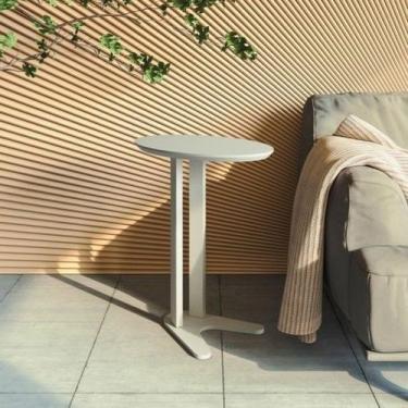 Imagem de Mesa Auxiliar Lateral Orgânica Oval 100% MDF 60cm - Dalla Costa