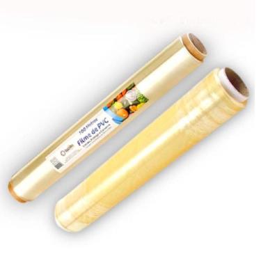 Imagem de Plastico Filme Pvc Stretch Transparente Esticavel 38Cmx100M - Tecfilm
